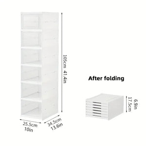 Zapatera Plegable De 6 Niveles Organizador De Almacenamiento