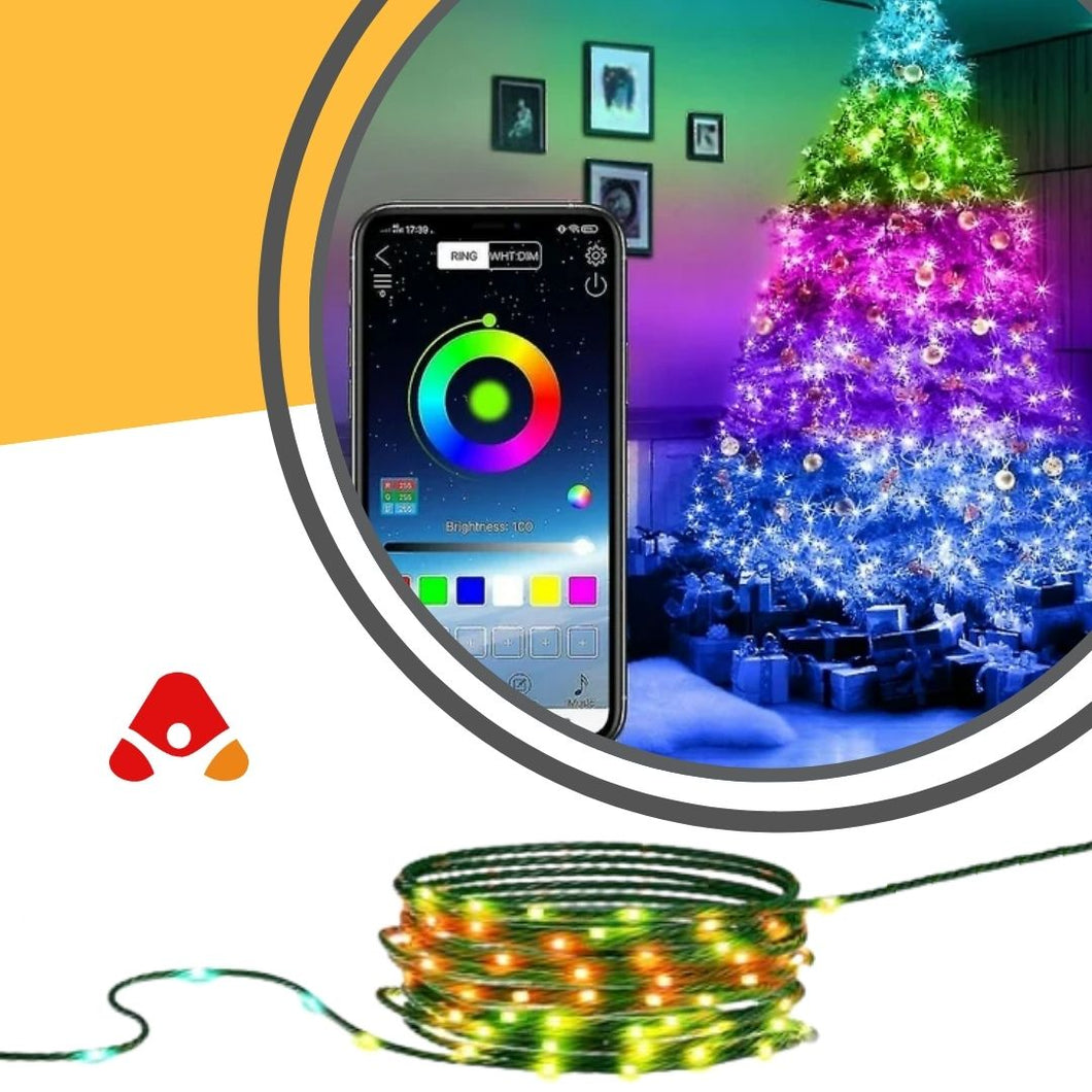 🎄 Luces LED Inteligentes para Árbol de Navidad con Control y App